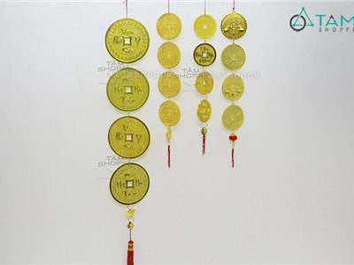 Dây đồng tiền treo trang trí tết Số 12 (50-100cm)